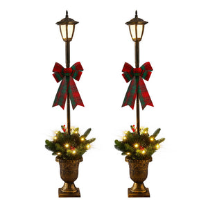 Christmas Lamp Post 125cm | 50 LED Fairy Light Xmas Decoration