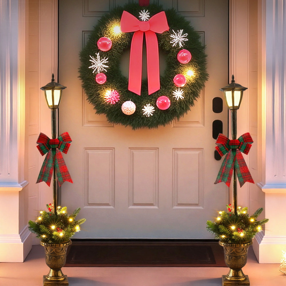 Christmas Lamp Post 125cm | 50 LED Fairy Light Xmas Decoration