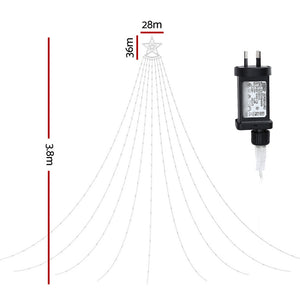 Waterfall Christmas Lights 3.8m | 340 LED String Lights | Festive Indoor/Outdoor Decor