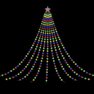 Waterfall Christmas Lights 3.8m | 340 LED String Lights | Festive Indoor/Outdoor Decor