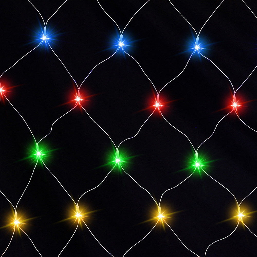 Christmas Net Lights 5m x 3m | 600 LED Colourful Bead String Lights | Outdoor & Indoor Xmas Decoration