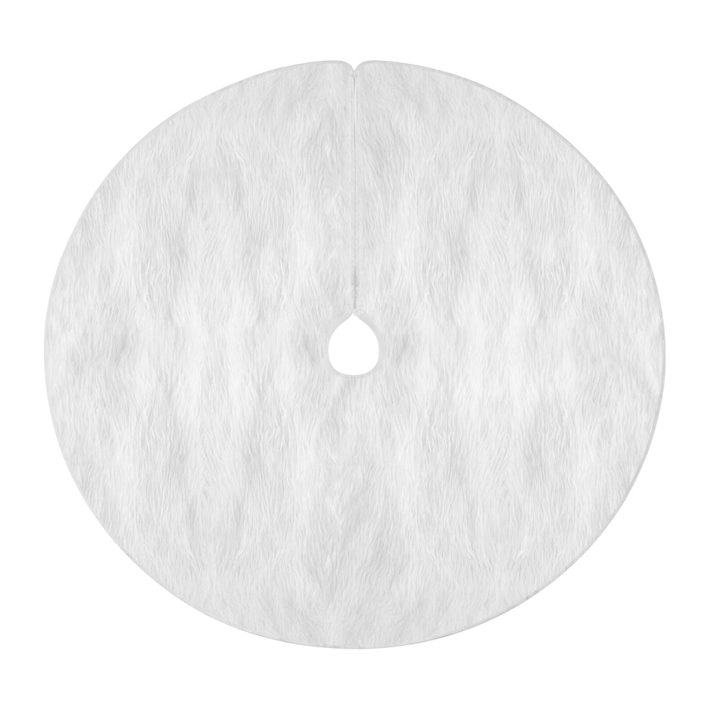 Christmas Tree Skirt 90cm | Plush Fluffy White Xmas Base Decoration