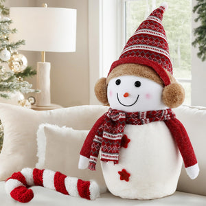 Christmas Snowman Ornament 60cm | Handcrafted Xmas Decoration