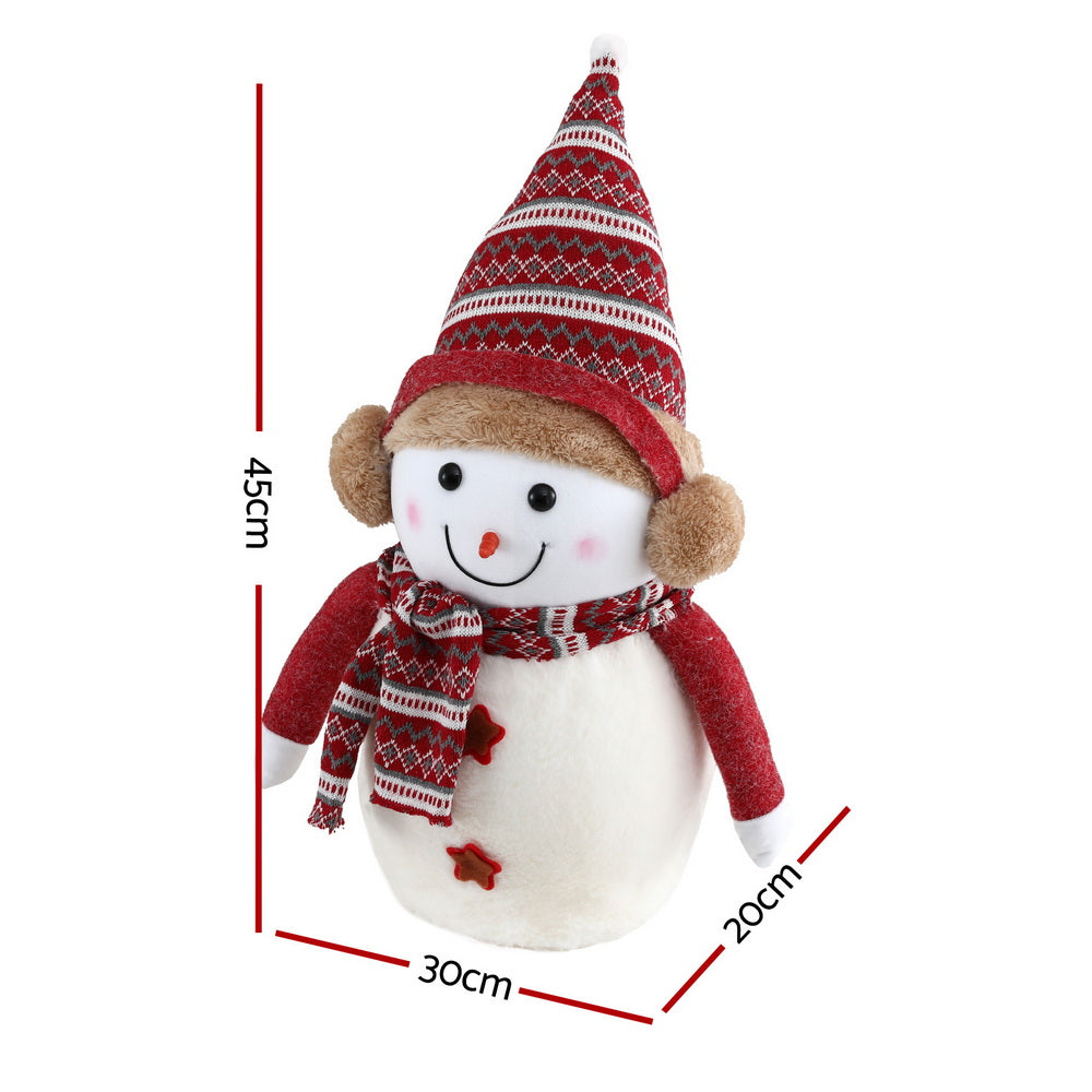 Christmas Snowman Ornament 45cm | Handcrafted Xmas Decoration