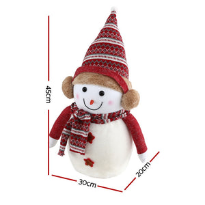 Christmas Snowman Ornament 45cm | Handcrafted Xmas Decoration