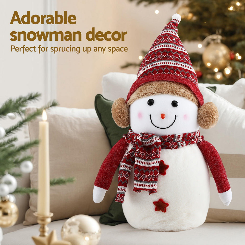 Christmas Snowman Ornament 45cm | Handcrafted Xmas Decoration
