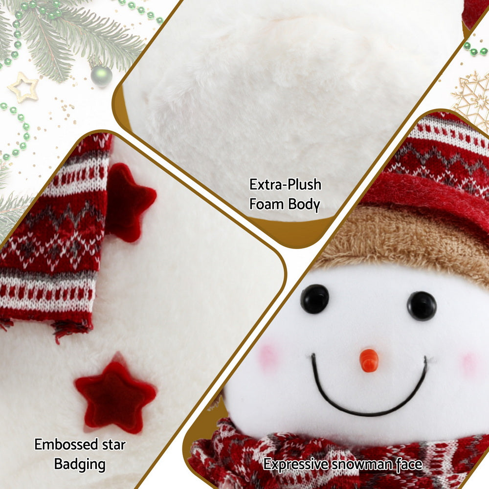 Christmas Snowman Ornament 45cm | Handcrafted Xmas Decoration