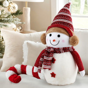 Christmas Snowman Ornament 45cm | Handcrafted Xmas Decoration