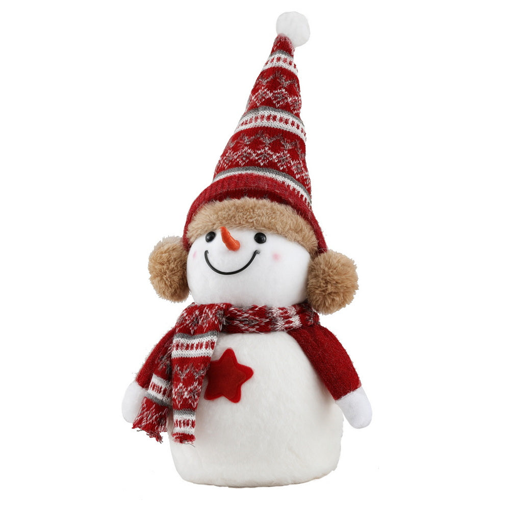 Christmas Snowman Ornament 35cm | Handcrafted Xmas Decoration