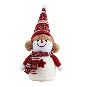 Christmas Snowman Ornament 35cm | Handcrafted Xmas Decoration