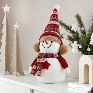 Christmas Snowman Ornament 35cm | Handcrafted Xmas Decoration
