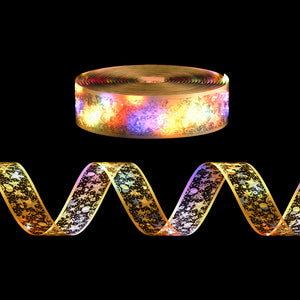 Christmas Ribbon Lights 20m | 200 LED Fairy String | Gold Xmas Decoration