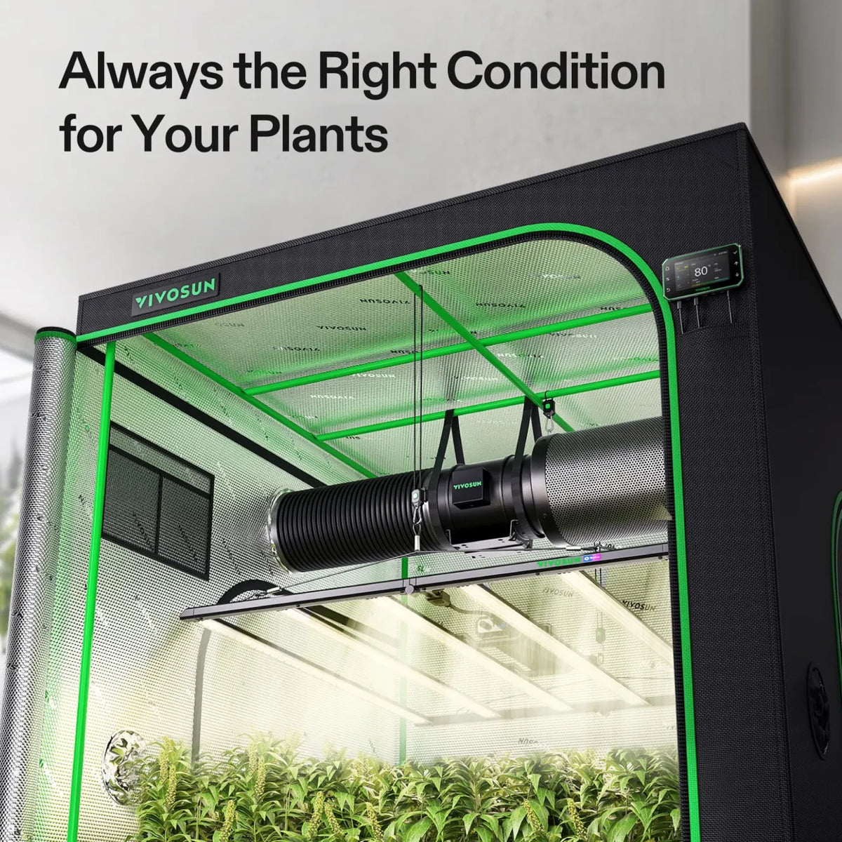 Large-Capacity Smart Grow Tent System | 5x5 ft | 750W Full Spectrum LED
