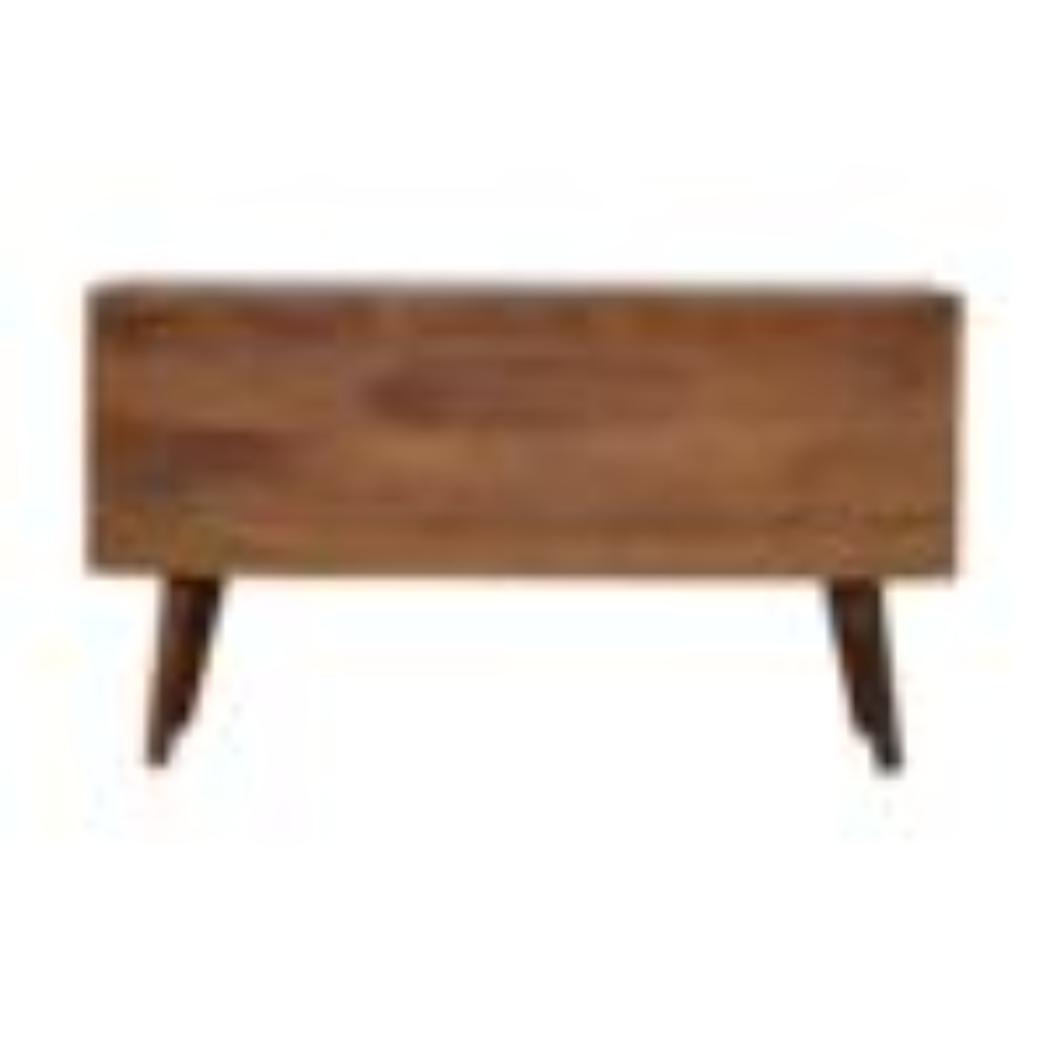 Abstract Inlay Sideboard | Solid Mango Wood | Chestnut Finish | Statement Storage Cabinet