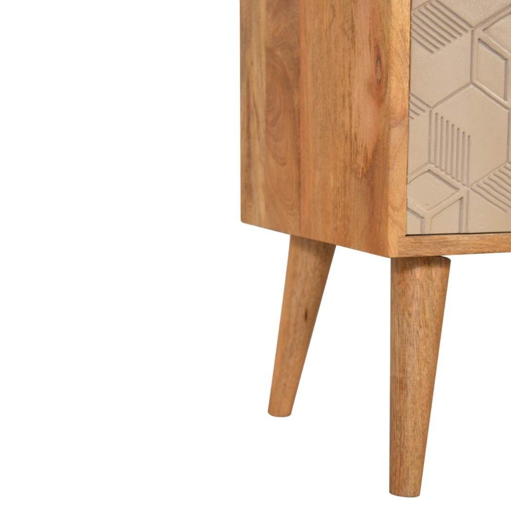 Acadia Bedside Table | Solid Mango Wood | Compact Bedroom Storage