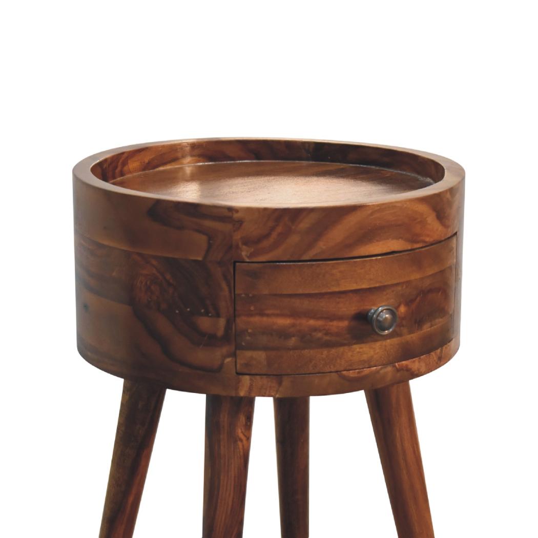 Alina Bedside Table | Honey Finish | Contemporary Bedroom Nightstand