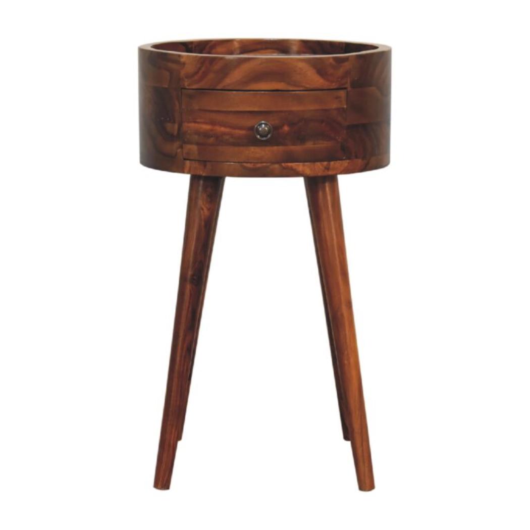 Alina Bedside Table | Honey Finish | Contemporary Bedroom Nightstand