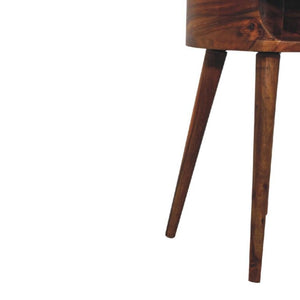 Alina Open Honey Bedside | Solid Mango Wood | Open Storage Design