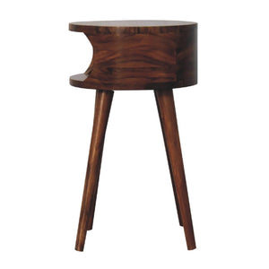 Alina Open Honey Bedside | Solid Mango Wood | Open Storage Design
