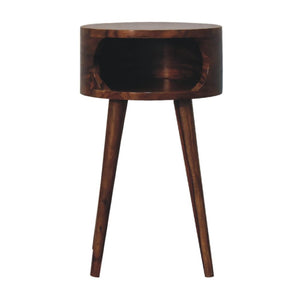 Alina Open Honey Bedside | Solid Mango Wood | Open Storage Design