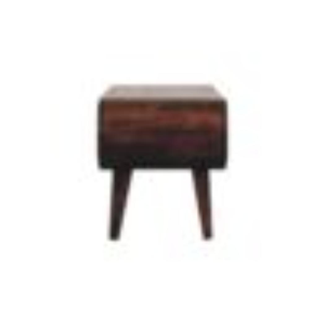 Amaya Coffee Table | Solid Mango Wood | California Walnut Finish | Open Shelf Coffee Table