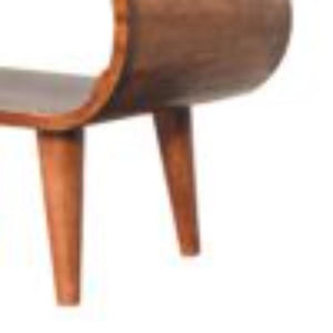 Amaya Coffee Table | Solid Mango Wood | Honey Caramel Finish | Open Shelf Coffee Table