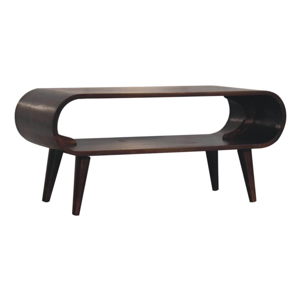Amaya Coffee Table | Walnut Finish | Contemporary Living Room Design