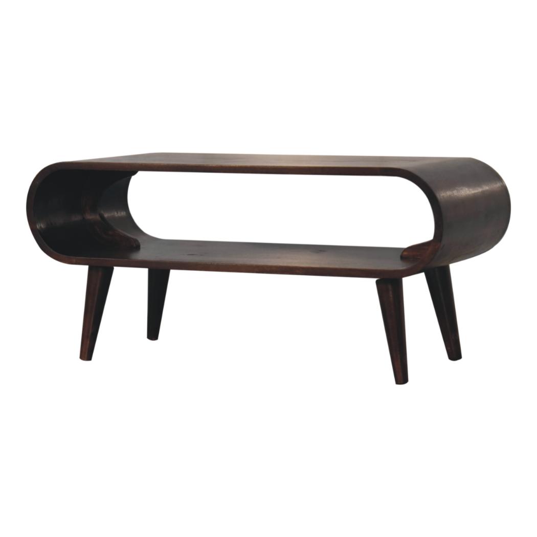 Amaya Coffee Table | Walnut Finish | Contemporary Living Room Design