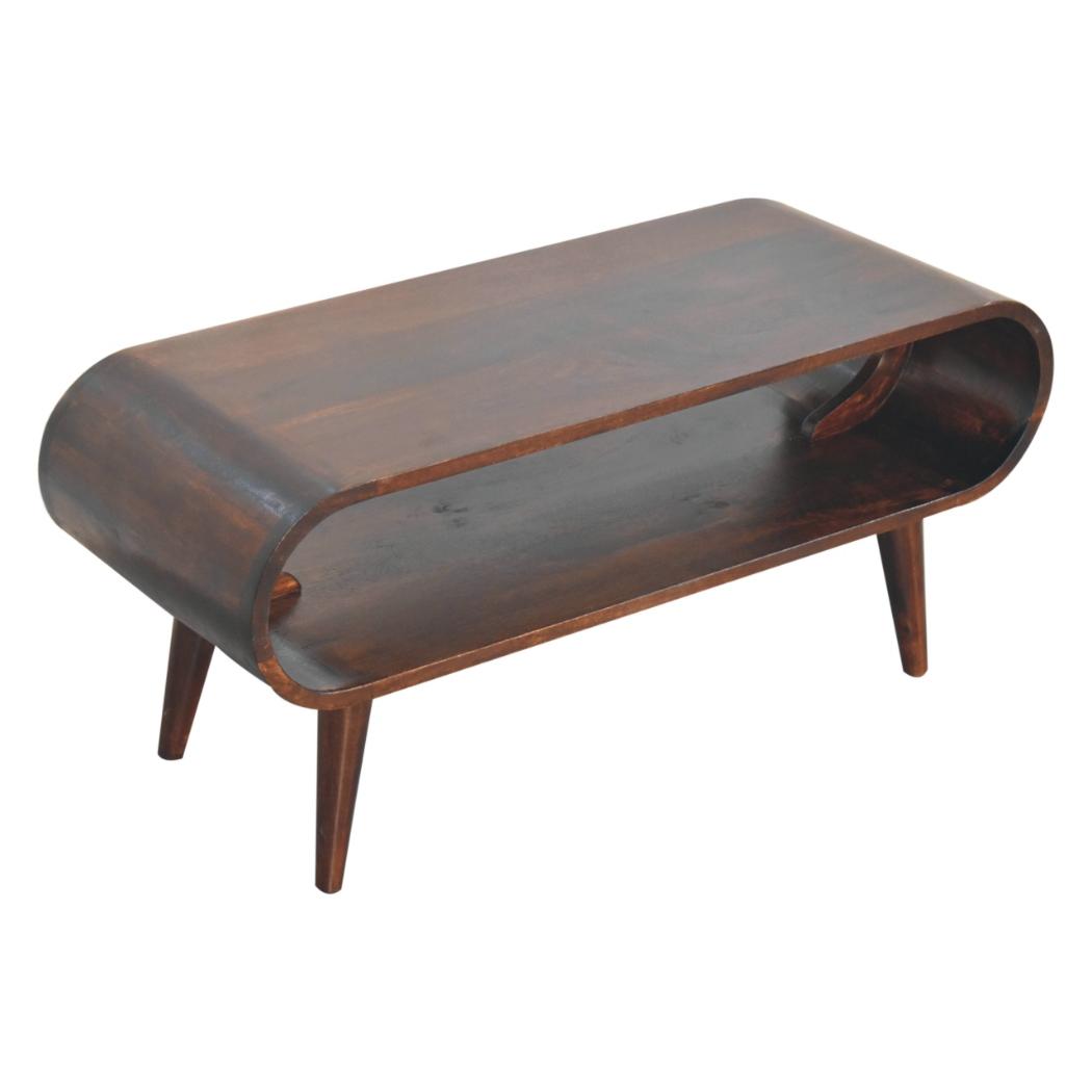 Amaya Coffee Table | Walnut Finish | Contemporary Living Room Design