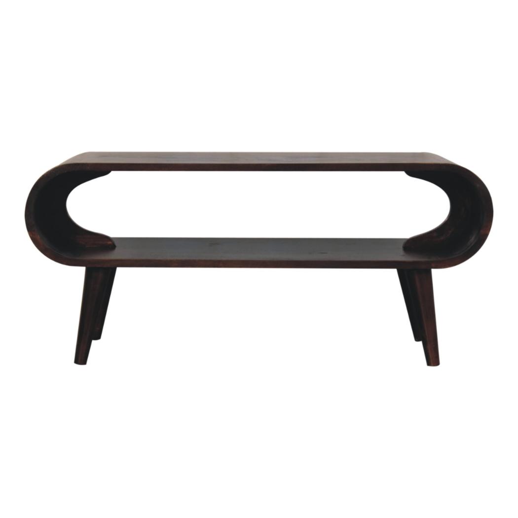 Amaya Coffee Table | Walnut Finish | Contemporary Living Room Design