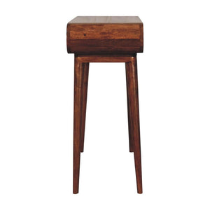 Amaya Console Table | Solid Mango Wood | Honey Caramel Finish | Open Nordic Hallway Table