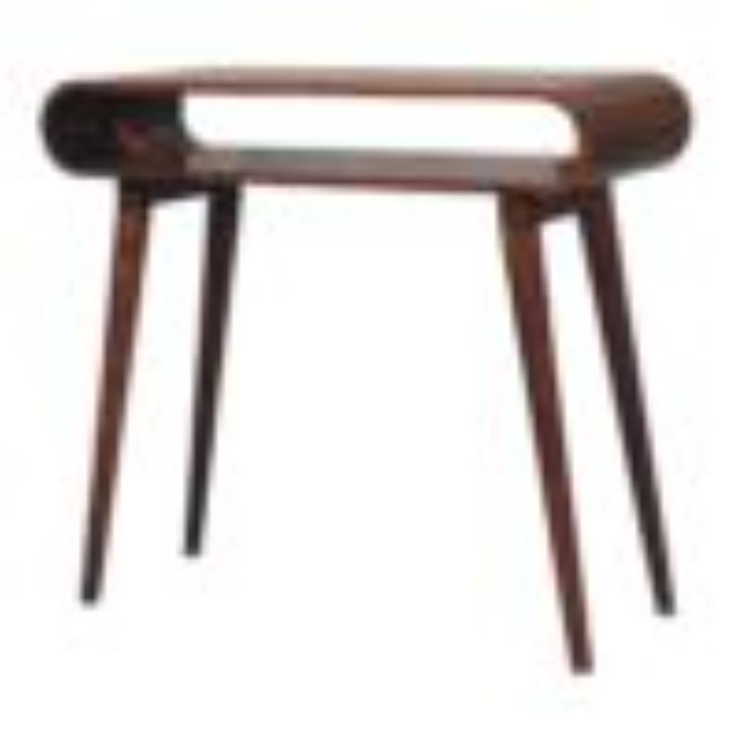 Amaya Console Table | Solid Mango Wood | Honey Caramel Finish | Open Nordic Hallway Table
