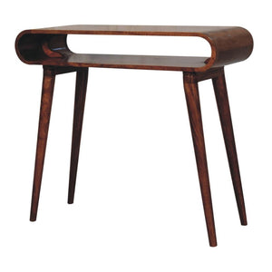 Amaya Console Table | Solid Mango Wood | Honey Caramel Finish | Open Nordic Hallway Table
