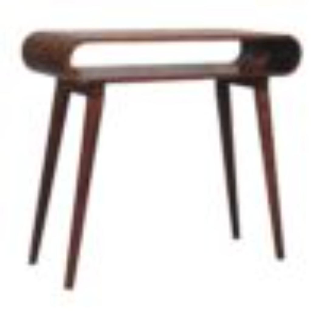 Amaya Console Table | Solid Mango Wood | Honey Caramel Finish | Open Nordic Hallway Table