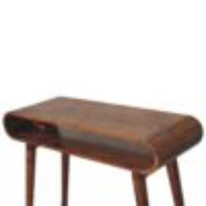 Amaya Console Table | Solid Mango Wood | Honey Caramel Finish | Open Nordic Hallway Table