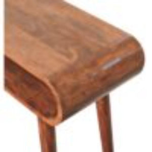 Amaya Console Table | Solid Mango Wood | Honey Caramel Finish | Open Nordic Hallway Table