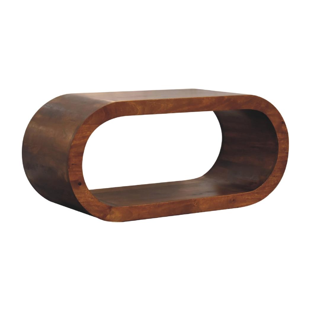 Amaya Media Unit | Solid Mango Wood | Natural Wood Finish | Artisan-Crafted Design