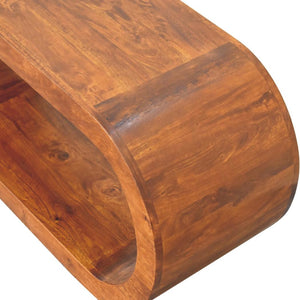 Amaya Media Unit | Solid Mango Wood | Natural Wood Finish | Artisan-Crafted Design