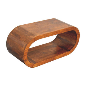 Amaya Media Unit | Solid Mango Wood | Natural Wood Finish | Artisan-Crafted Design