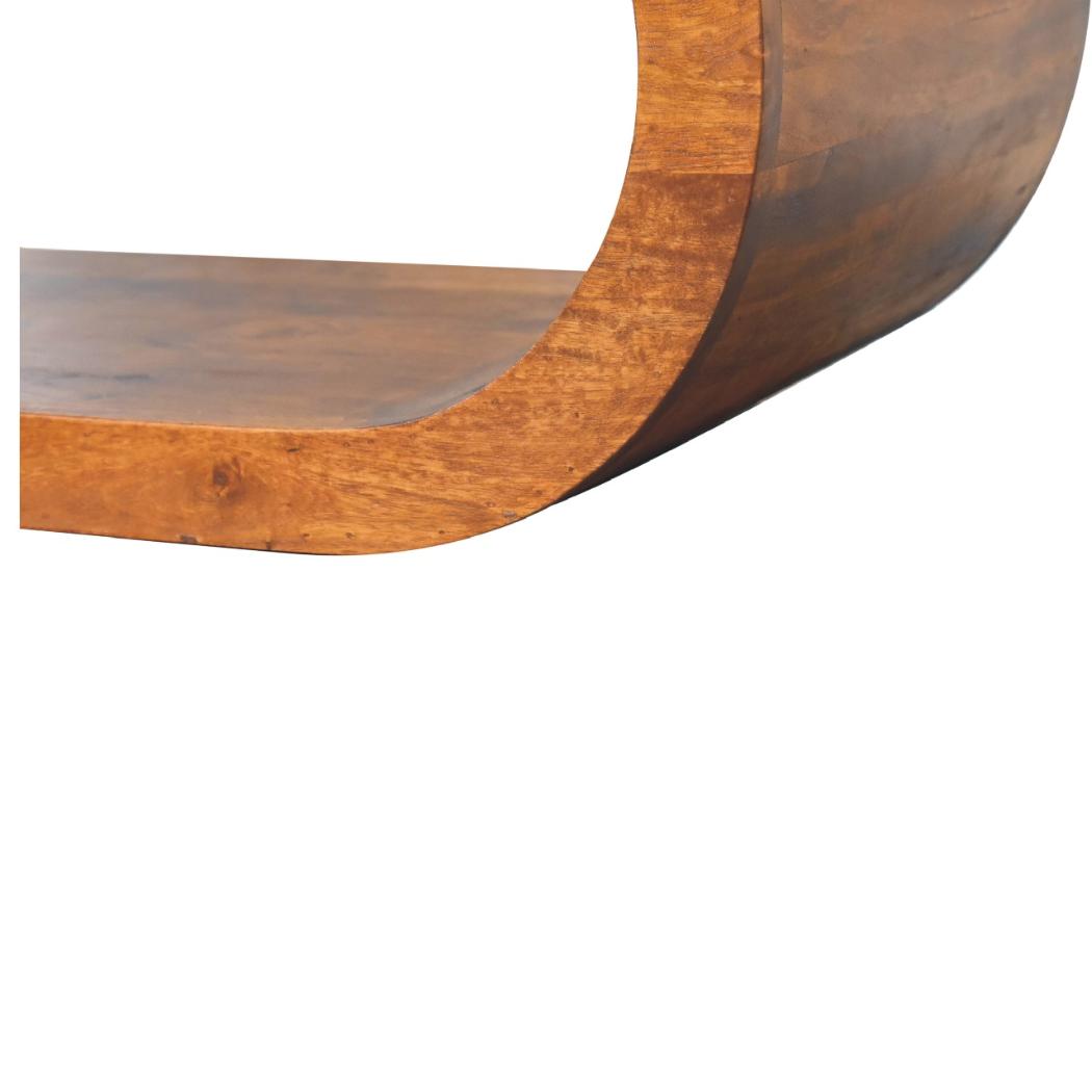 Amaya Media Unit | Solid Mango Wood | Natural Wood Finish | Artisan-Crafted Design