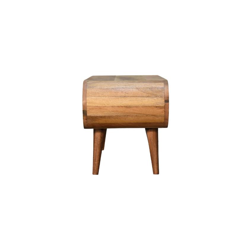 Amaya Nordic Coffee Table | Oak-Inspired Finish | Solid Mango Wood