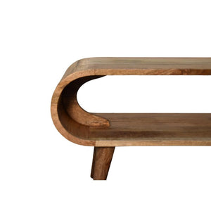 Amaya Nordic Coffee Table | Oak-Inspired Finish | Solid Mango Wood