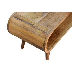 Amaya Nordic Coffee Table | Oak-Inspired Finish | Solid Mango Wood