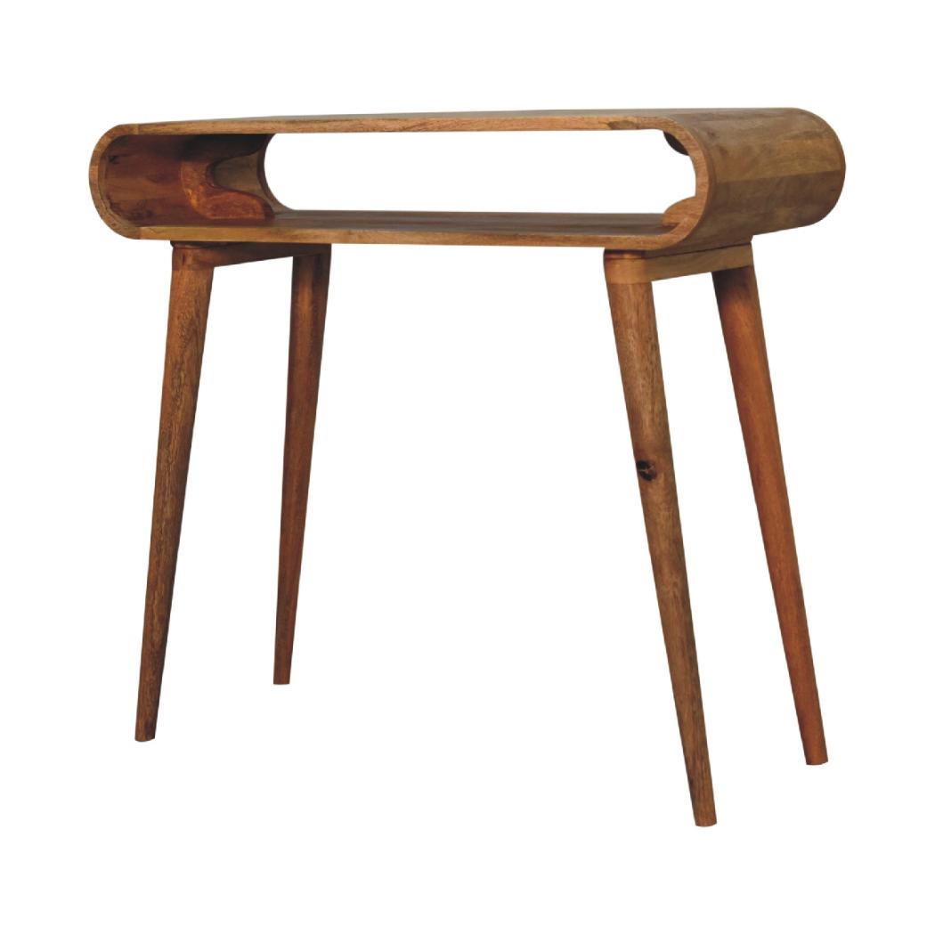 Amaya Oak-Inspired Nordic Style Console Table | Solid Mango Wood | Nordic-Inspired Design