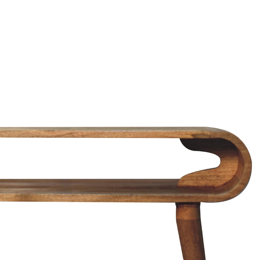 Amaya Oak-Inspired Nordic Style Console Table | Solid Mango Wood | Nordic-Inspired Design