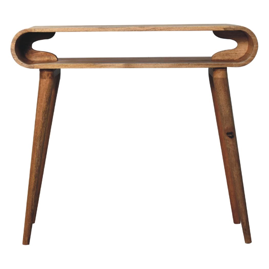 Amaya Oak-Inspired Nordic Style Console Table | Solid Mango Wood | Nordic-Inspired Design