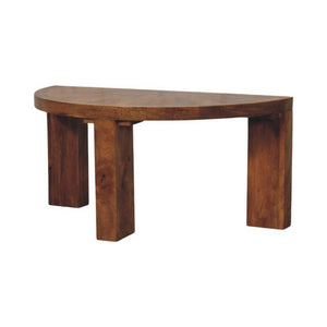 Amber Oak Half Moon Coffee Table | Curved Living Room Design