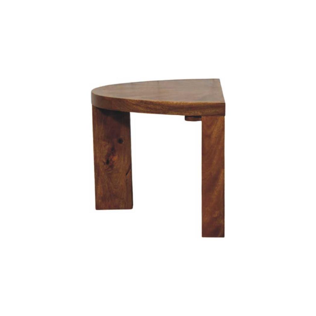 Amber Oak Half Moon Coffee Table | Curved Living Room Design