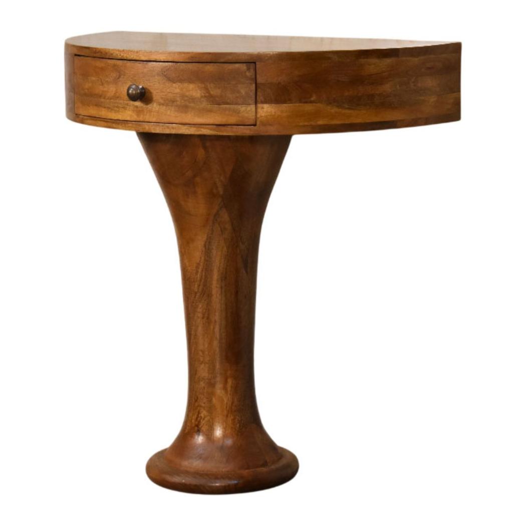 Amber Pedestal Console Table | Sculptural Base | Warm Statement Furniture