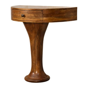 Amber Pedestal Console Table | Sculptural Base | Warm Statement Furniture